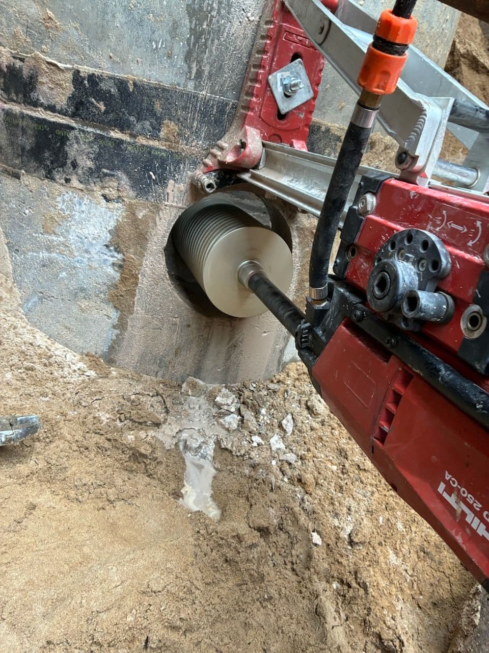 Gallery photos for 60-Inch Sanitary Manhole Core Drill with Invert in Brainerd MN: Image #1