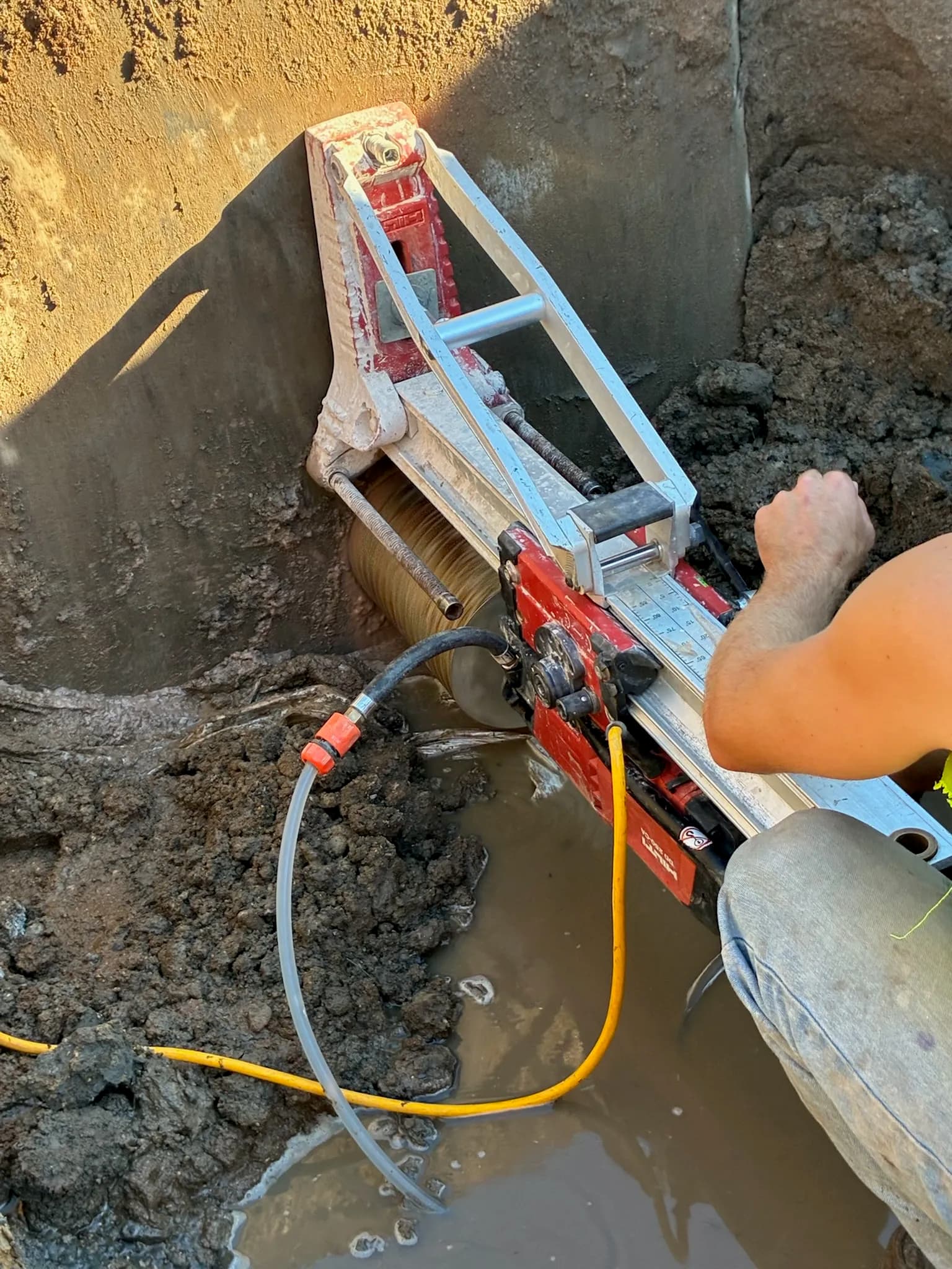 Clean Core Drilling for a Drain Tile Tie-In image